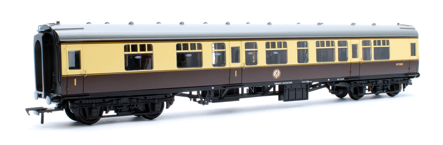 BR Mk1 CK Composite Corridor BR (WR) Chocolate & Cream W15801 - Fitted Passengers