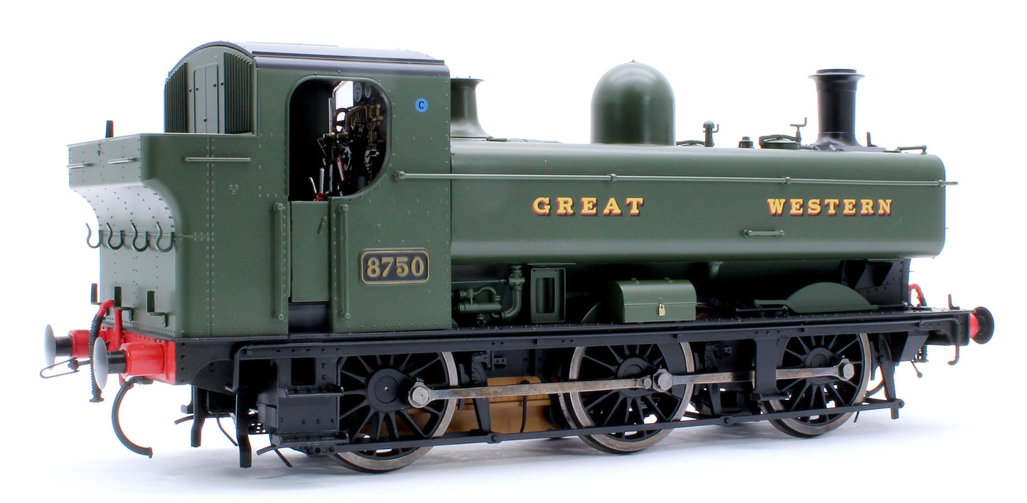 Class 87xx Pannier 'Great Western' Green  8750 - Steam Tank Locomotive - DCC Fitted