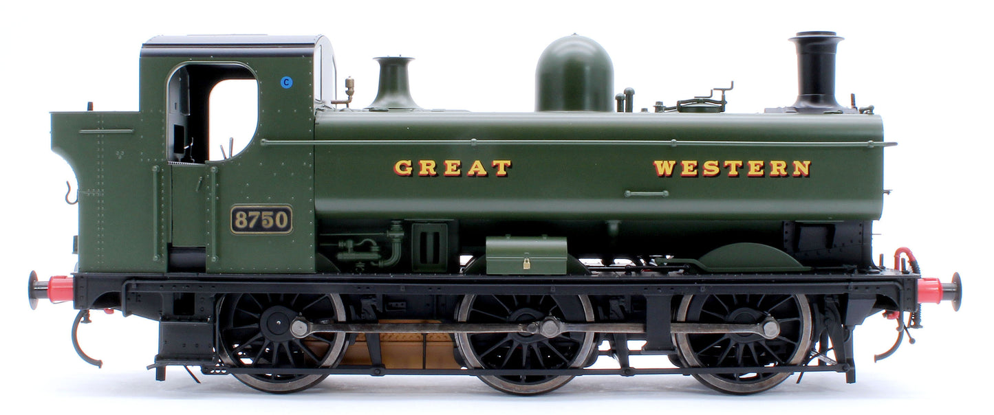 Class 87xx Pannier 'Great Western' Green  8750 - Steam Tank Locomotive - DCC Fitted