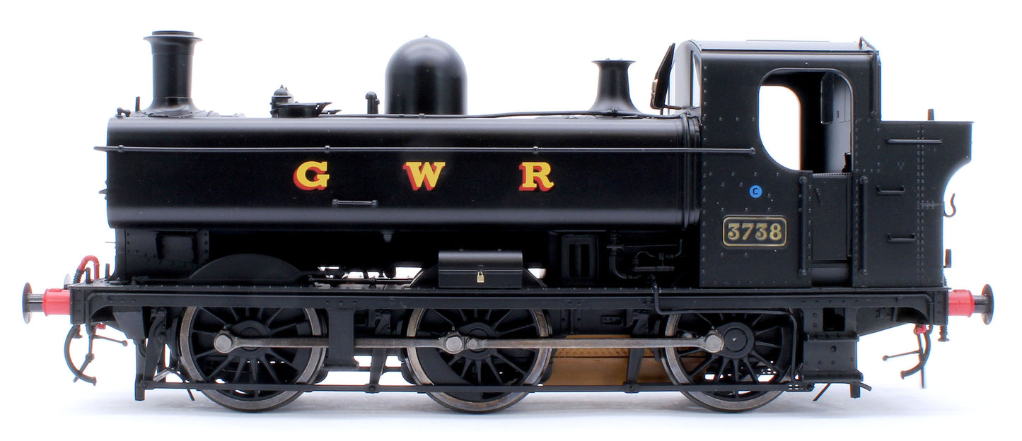 Class 87xx Pannier GWR Black 3738 - Steam Tank Locomotive
