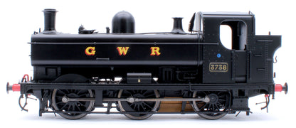 Class 87xx Pannier GWR Black 3738 - Steam Tank Locomotive