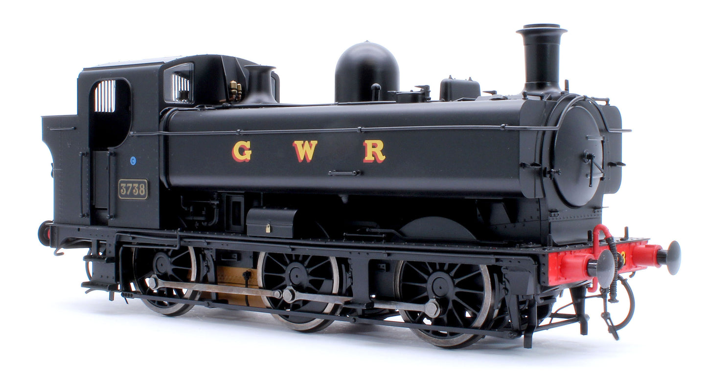 Class 87xx Pannier GWR Black 3738 - Steam Tank Locomotive