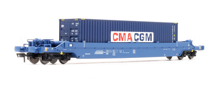 Pre-Owned B910E KQA / KTA Pocket Wagon & Container Container GERRS97738 + CMA/ CGM 40' HC