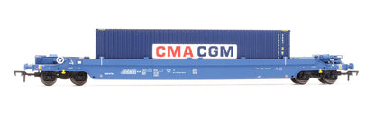 Pre-Owned B910E KQA / KTA Pocket Wagon & Container Container GERRS97738 + CMA/ CGM 40' HC