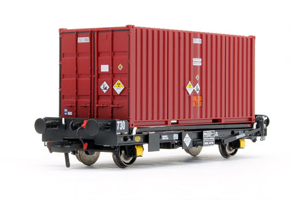 Pre-Owned ACC2096 Set of 3 PFA 2 Axle Container Flat Wagons - DRS LLNW - 2031 Container Pack 4