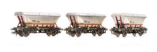 Pre-Owned R6224 32.5T MGR Hopper With Canopy (HBA) EWS Maroon Cradle Triple Pack - Weathered