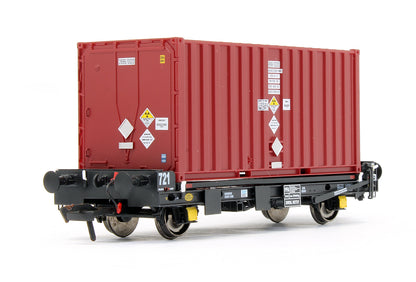 Pre-Owned ACC2094NVA Set of 3 PFA 2 Axle Container Flat Wagons - DRS LLNW - Novapak Pack 2
