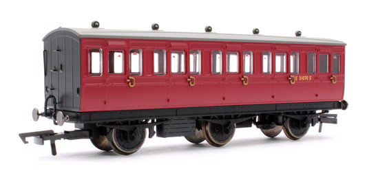 Pre-Owned 6 Wheel Coach 3rd Class BR Crimson No.E31070