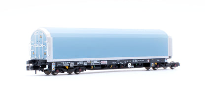 N/2mm 5-car Arbel WIA car carrier plain blue. Wagon number 85 70 4971 044-8