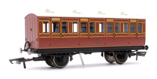 Pre-Owned 4 Wheel Coach 1st Class LB&SCR Mahogany No.474 (With Lights)
