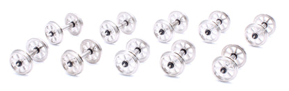 4A-003-001 Wagon 8 Spoke (12.5mm) Wheels Pack 20 wheels on 10 axles