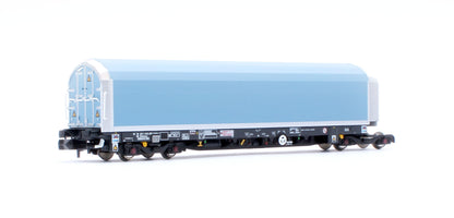 N/2mm 5-car Arbel WIA car carrier with DB Schenker branding. Wagon number 85 70 4971 015-8