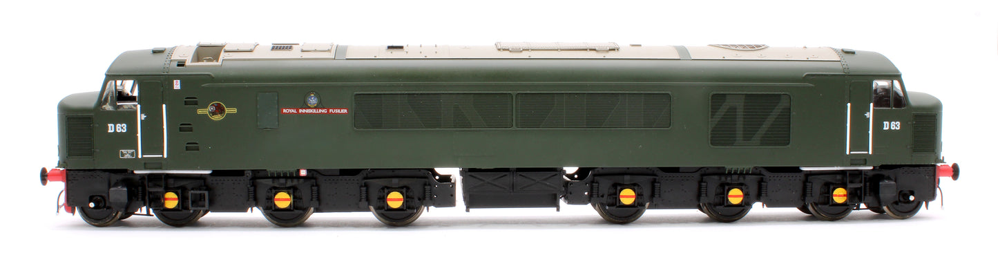 Class 45/0 'Royal Inniskilling Fusilier' D63 BR Economy Green (small yellow panel) Diesel Locomotive