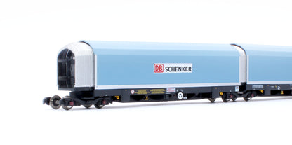 N/2mm 5-car Arbel WIA car carrier with DB Schenker branding. Wagon number 85 70 4971 015-8