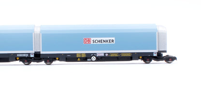 N/2mm 5-car Arbel WIA car carrier with DB Schenker branding. Wagon number 85 70 4971 015-8