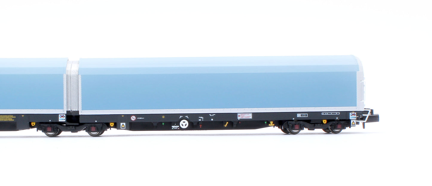 N/2mm 5-car Arbel WIA car carrier with DB Schenker branding. Wagon number 85 70 4971 015-8