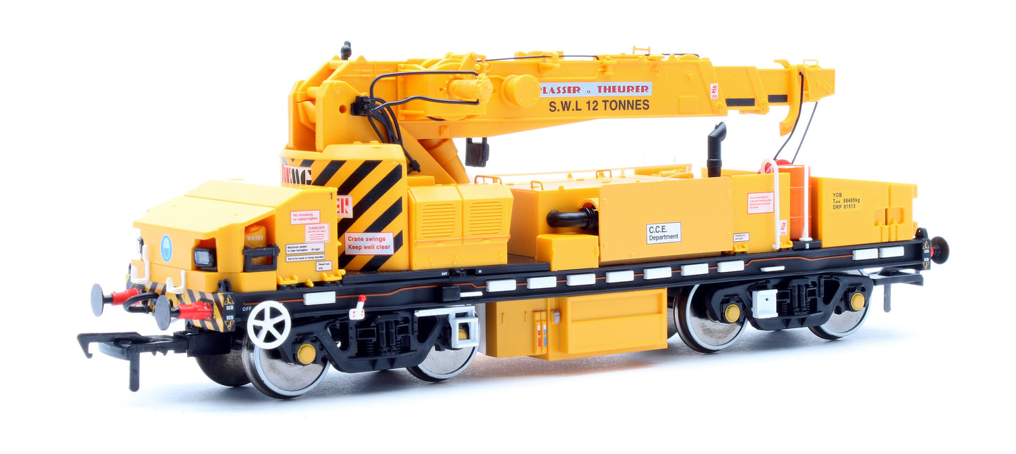Pre-Owned E87048 Plasser 12T YOB Diesel-Hydraulic Crane DRP81513 Departmental Yellow