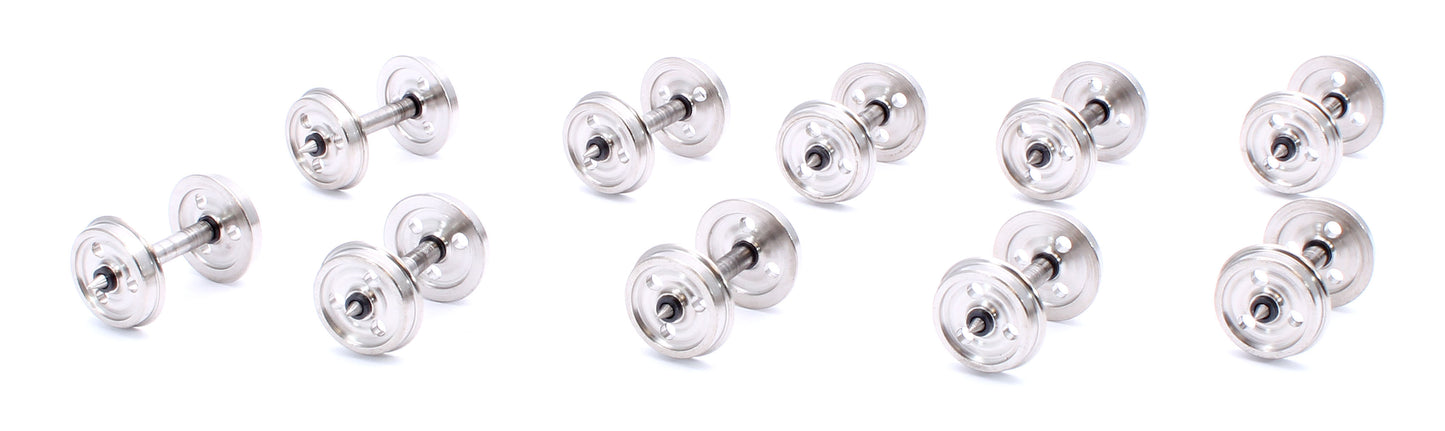 4A-003-002 Wagon 3 hole Disc (12.5mm) Wheels Pack 20 wheels on 10 axles