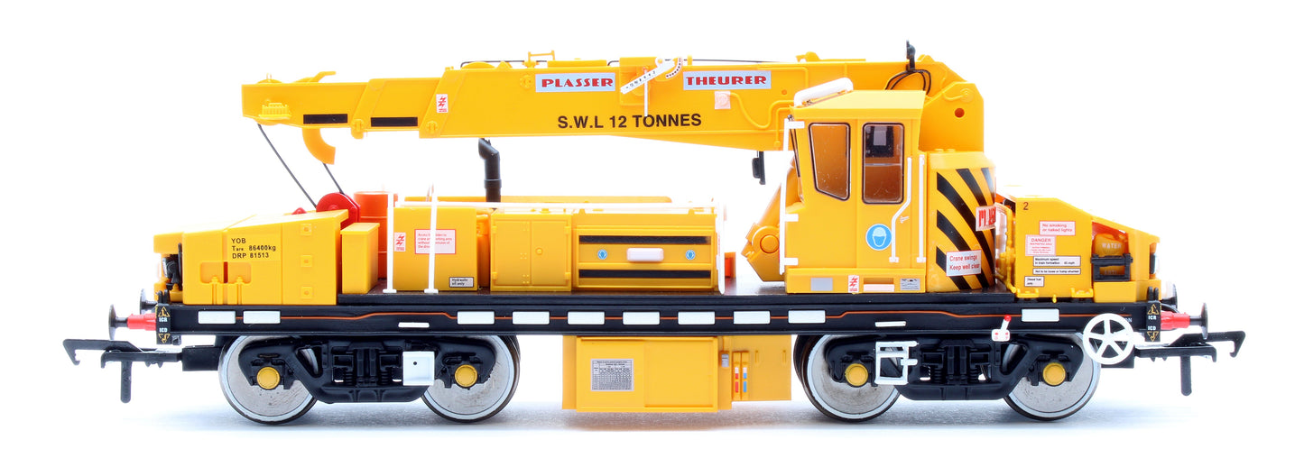 Pre-Owned E87048 Plasser 12T YOB Diesel-Hydraulic Crane DRP81513 Departmental Yellow