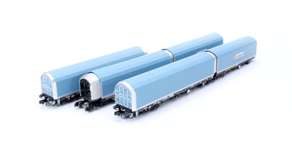 N/2mm 5-car Arbel WIA car carrier with DB Schenker branding. Wagon number 85 70 4971 015-8