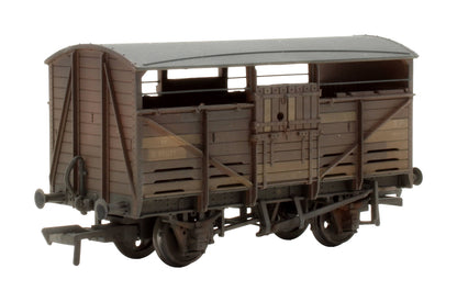 Pre-Owned 37-715 Set Of 3 - 8 Ton Cattle Wagons BR Bauxite Early - Custom Weathered