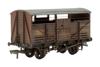 Pre-Owned 37-715 Set Of 3 - 8 Ton Cattle Wagons BR Bauxite Early - Custom Weathered