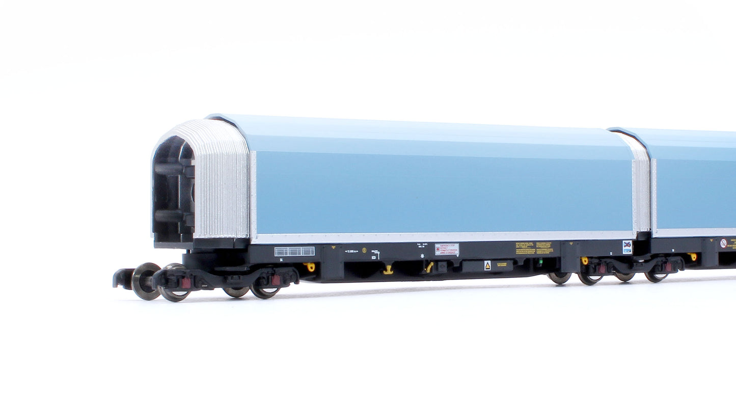 N/2mm 5-car Arbel WIA car carrier with DB Schenker branding. Wagon number 85 70 4971 035-6