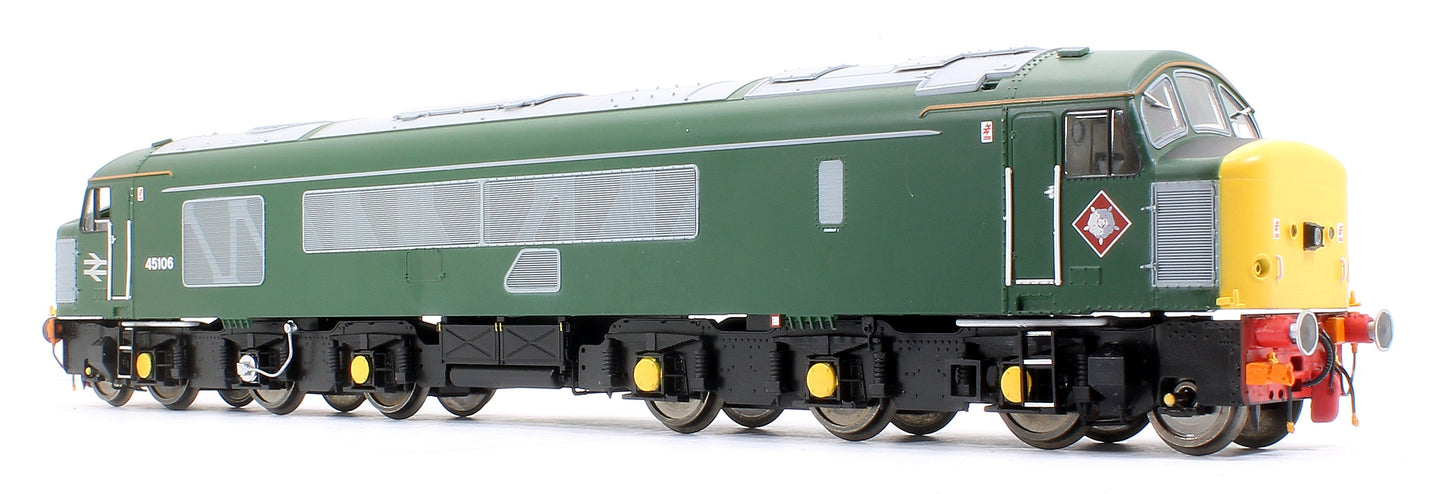 Pre-Owned Class 45/1 45106 BR 'Railtour' Green with Full Yellow Ends, Tinsley Diamond plaques and square headlight Diesel Locomotive - DCC Fitted