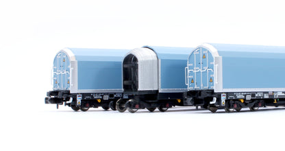 N/2mm 5-car Arbel WIA car carrier with DB Schenker branding. Wagon number 85 70 4971 035-6