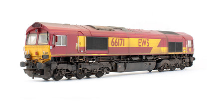 Pre-Owned Class 66171 EWS Livery Diesel Locomotive - Custom Weathered - DCC Sound