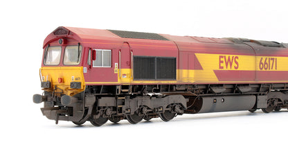 Pre-Owned Class 66171 EWS Livery Diesel Locomotive - Custom Weathered - DCC Sound