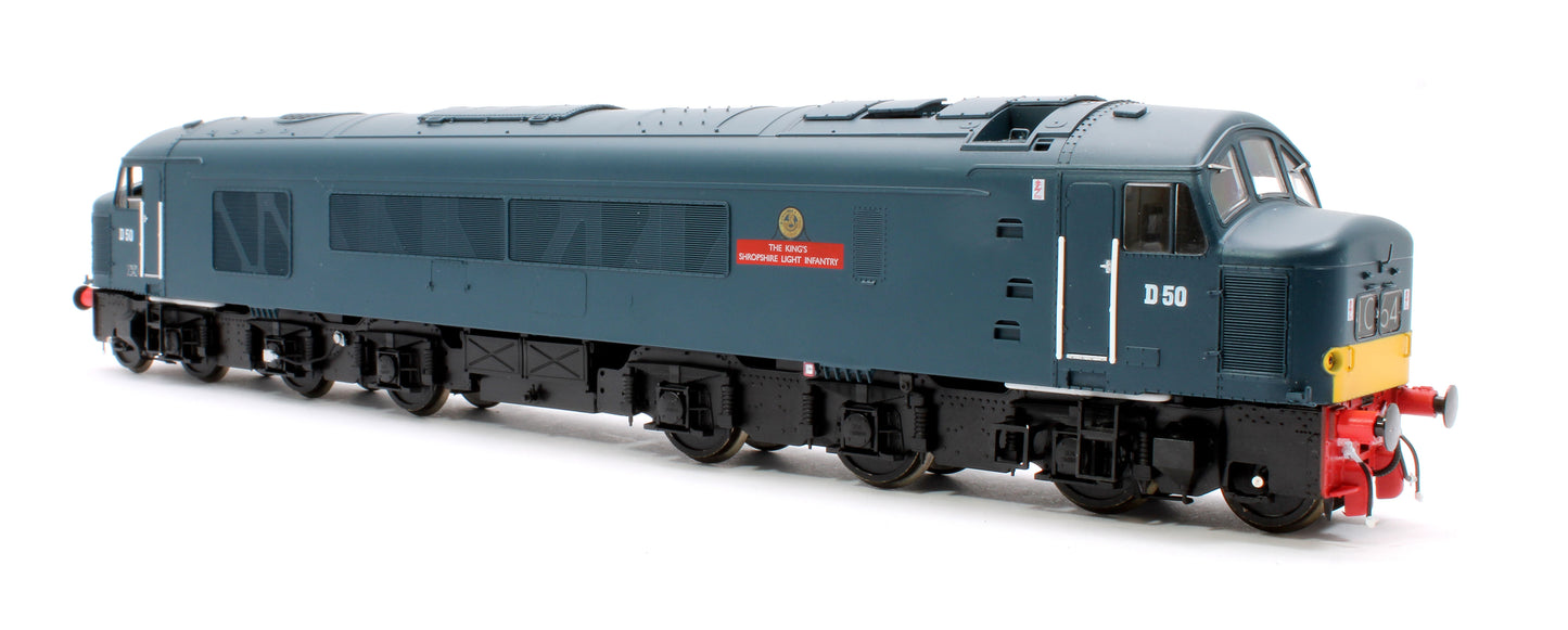 Class 45/0 'The King’s Shropshire Light Infantry' D50 BR Blue (small yellow panel) Diesel Locomotive