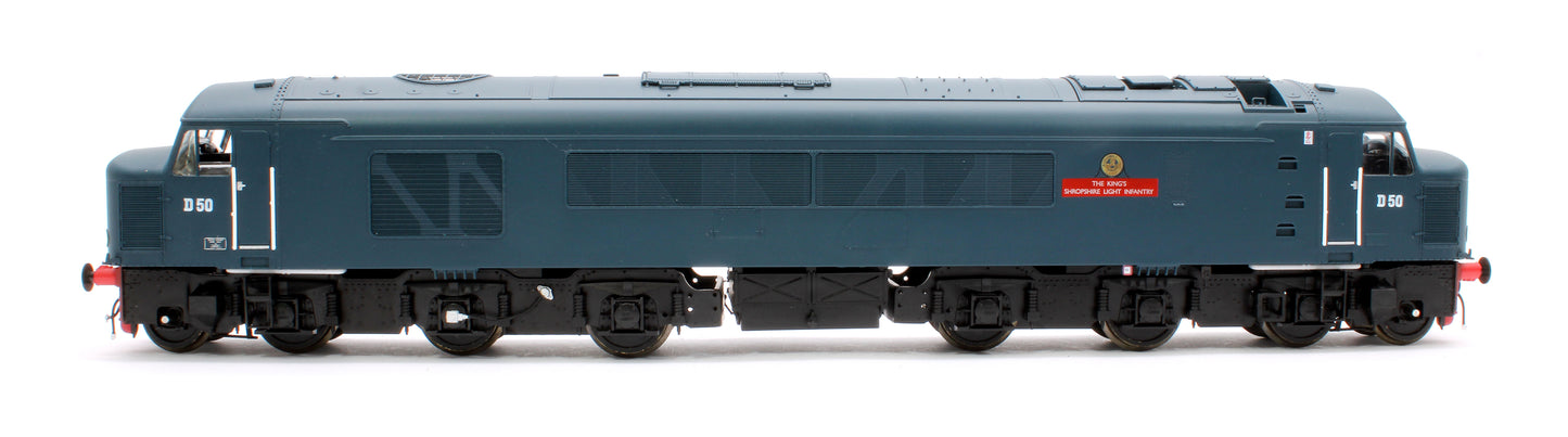 Class 45/0 'The King’s Shropshire Light Infantry' D50 BR Blue (small yellow panel) Diesel Locomotive