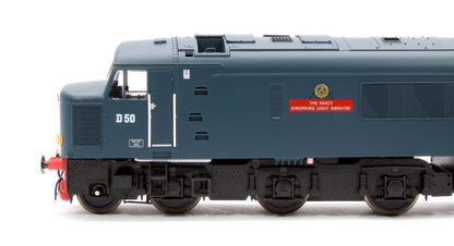 Class 45/0 'The King’s Shropshire Light Infantry' D50 BR Blue (small yellow panel) Diesel Locomotive