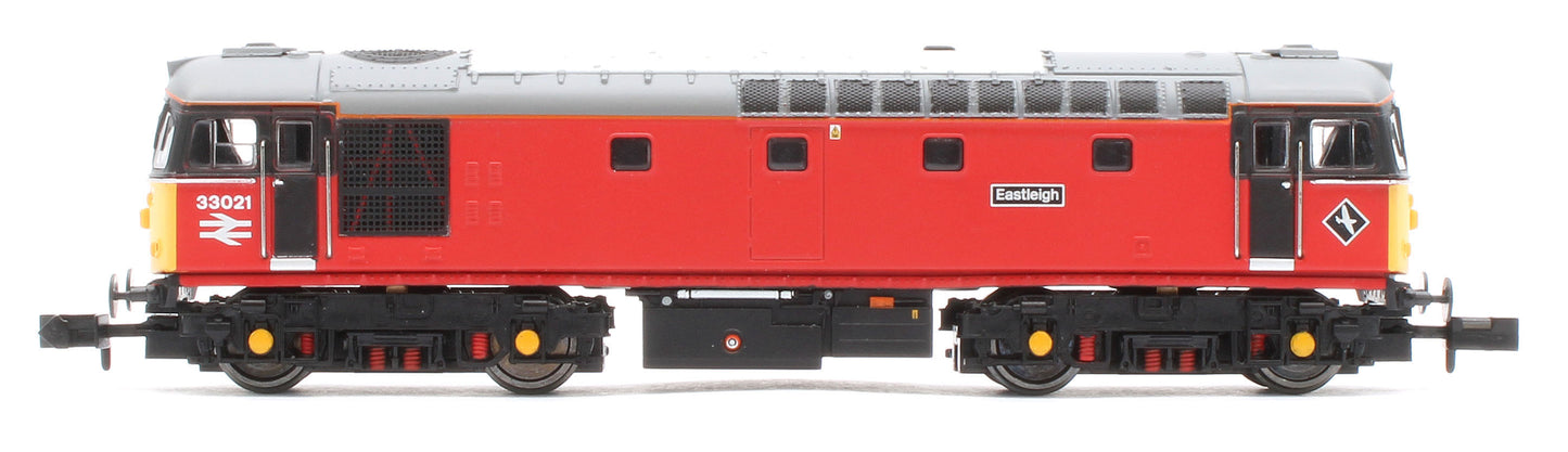 GM2210601D Class 33 021 'Eastleigh' Parcels Red Diesel Locomotive - DCC Fitted