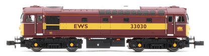GM2210603D Class 33 030 EWS Red/Gold Diesel Locomotive - DCC Fitted