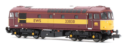 Pre-Owned GM2210603 Class 33 030 EWS Red/Gold Diesel Locomotive