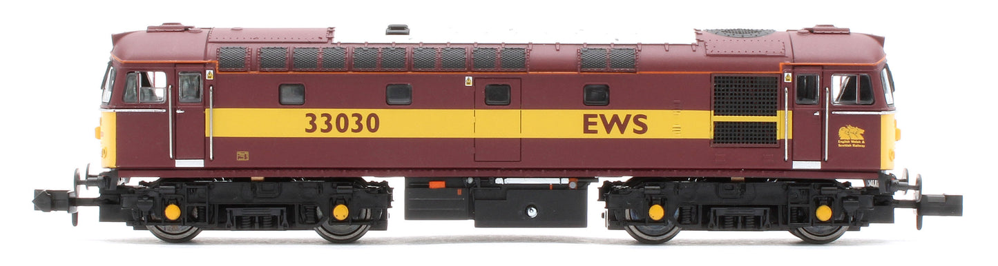 GM2210603D Class 33 030 EWS Red/Gold Diesel Locomotive - DCC Fitted