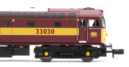 GM2210603D Class 33 030 EWS Red/Gold Diesel Locomotive - DCC Fitted