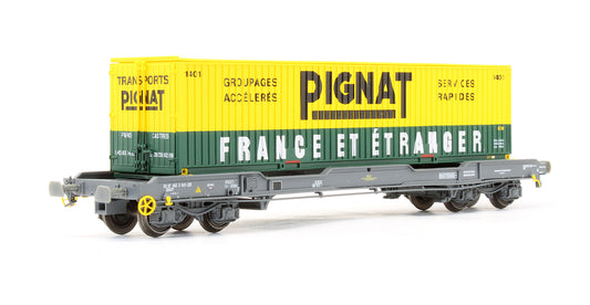 Pre-Owned SNCF Bogie Wagon '83 87 452 5 001 2' With Container