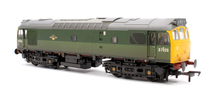 Pre-Owned Class 25/2 D7525 BR Two-Tone Green (Full Yellow Ends) Diesel Locomotive - Weathered