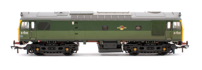 Class 25/2 D7525 BR Two-Tone Green (Full Yellow Ends) Diesel Locomotive - DCC Sound & Weathered