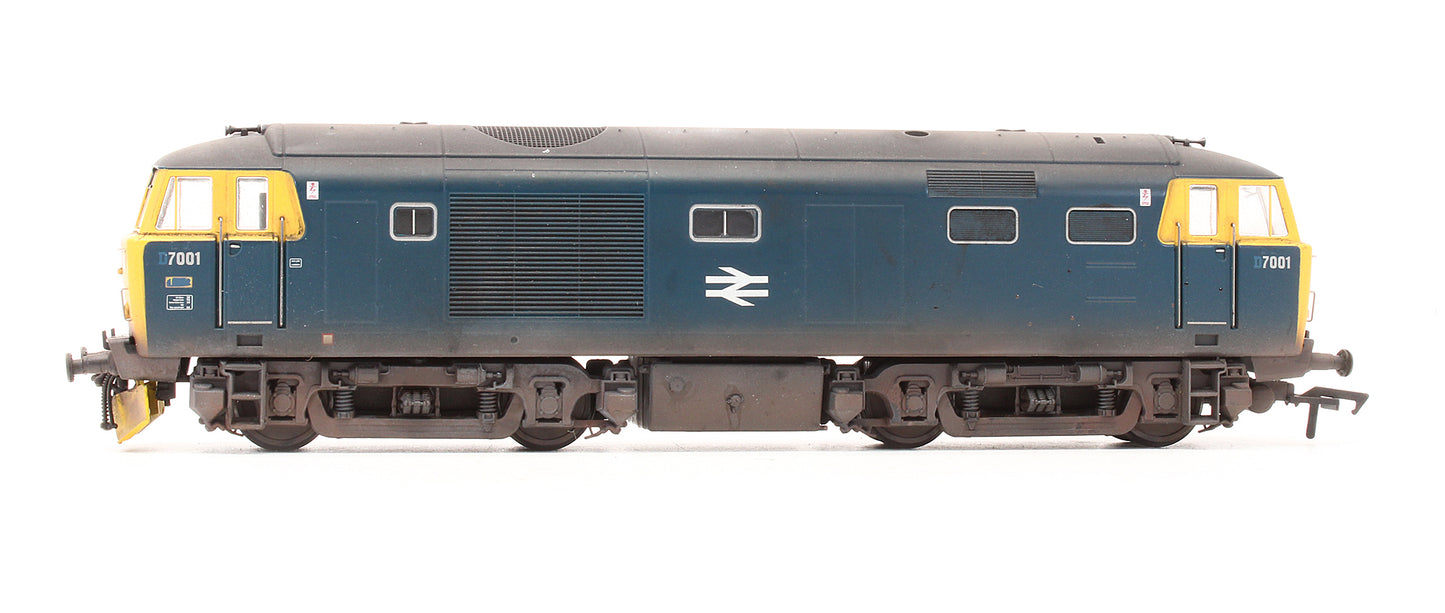 Pre-Owned 3529 Class 35 BR 'Hymek' Blue FYE D7001 Diesel Locomotive - DCC Fitted - Custom Weathered