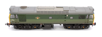 Class 25/2 D7525 BR Two-Tone Green (Full Yellow Ends) Diesel Locomotive - Weathered