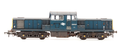 Pre-Owned 1708 Class 17 Clayton BR Blue With Full Yellow Panels D8507 Diesel Locomotive - DCC Fitted - Custom Weathered