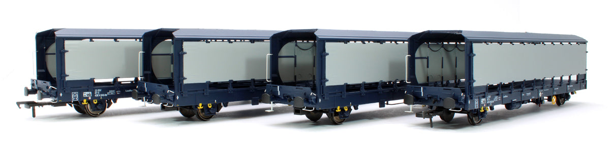 IPA Car Carriers Groupe CAT blue - Covered - (Four Pack)