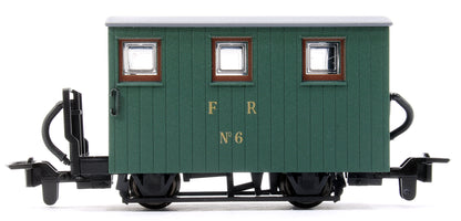 Pre-Owned GR590A 4 Wheel Ffestiniog Railway Single Balcony Brake Van Green No.6
