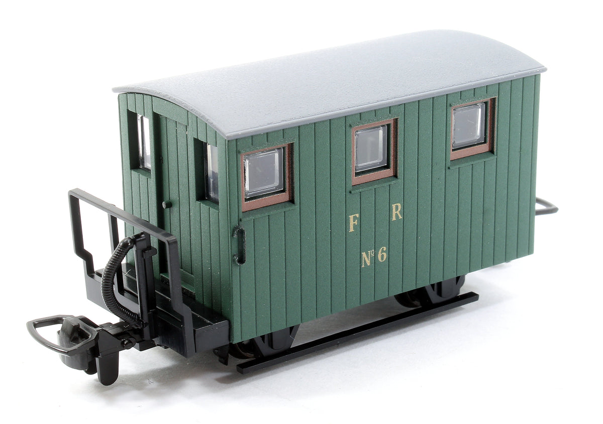Pre-Owned GR590A 4 Wheel Ffestiniog Railway Single Balcony Brake Van Green No.6