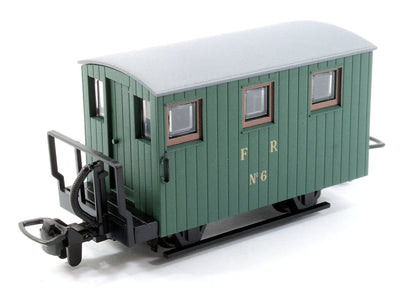 Pre-Owned GR590A 4 Wheel Ffestiniog Railway Single Balcony Brake Van Green No.6