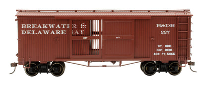 Pre-Owned 27656 'On30' Freight Cars Ventilated Box 'Breakwater & Delaware Bay'
